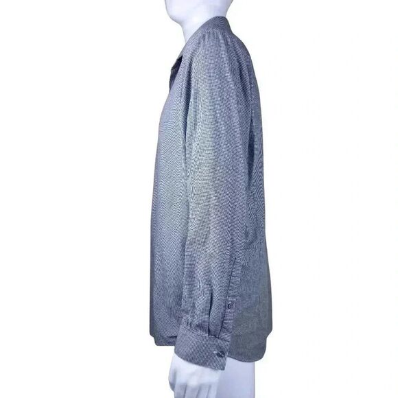 Kenneth ColeβReaction Large Slim Fit Men's Houndstooth Button Up Long Sleeve Top - Picture 4 of 11